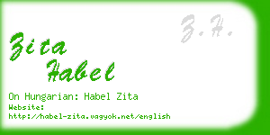 zita habel business card